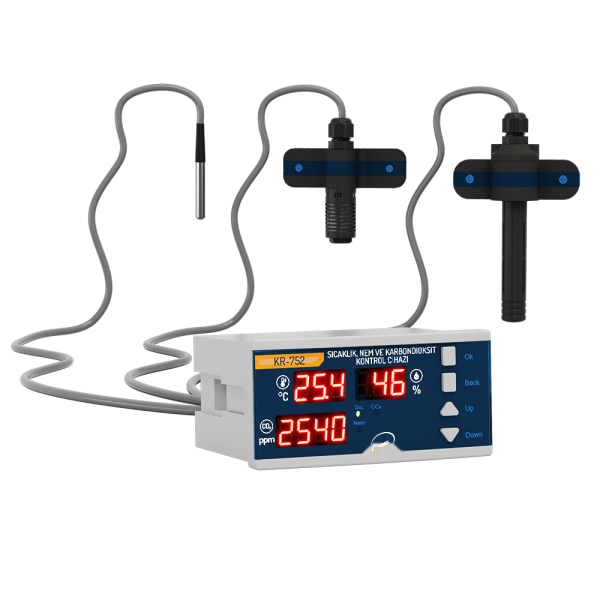 CBR KR-752 Panel Tipi Sıcaklık, Nem ve Karbondioksit Kontrol Cihazı